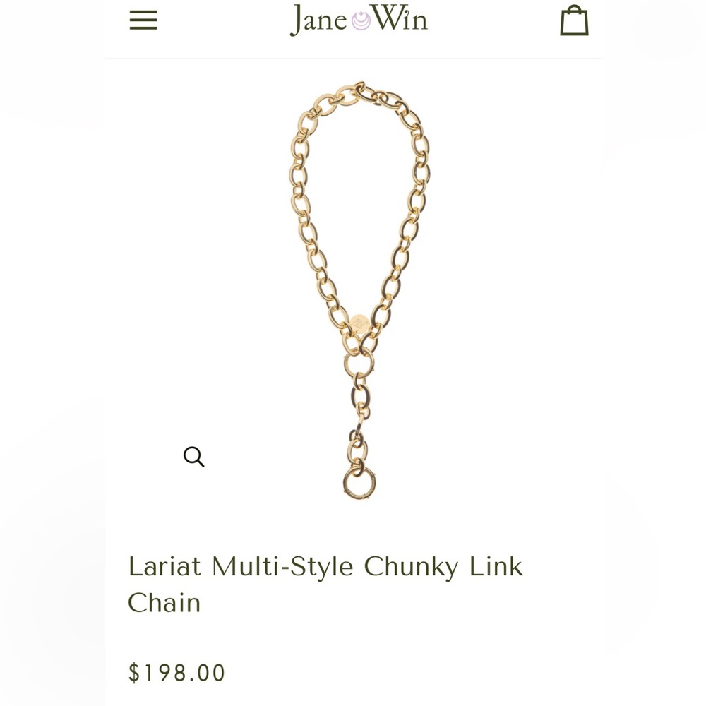 Jane Win Chunky Lariat necklace